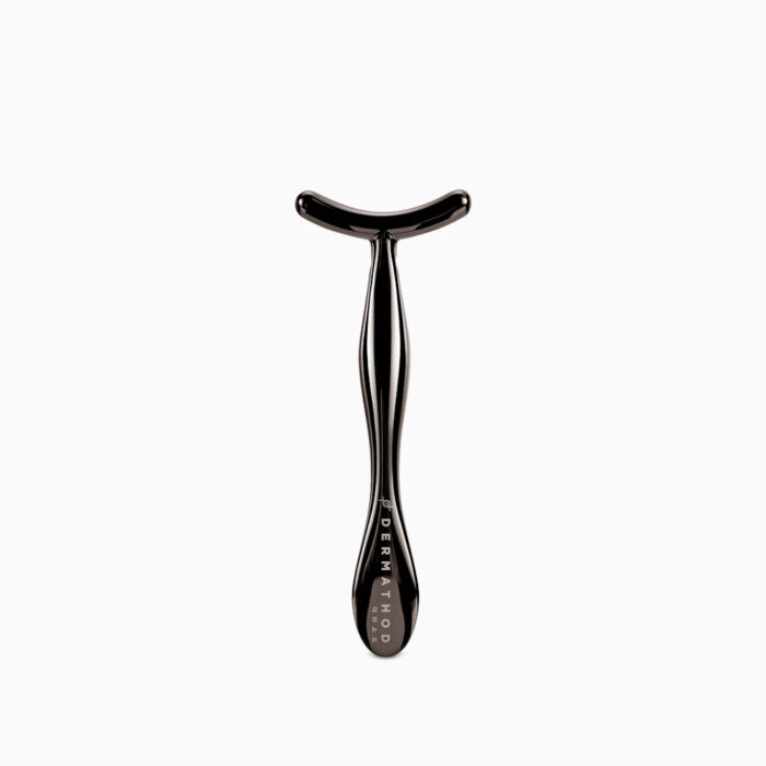 T-förmiger Derma Massage Stick von Dermathod in elegantem Schwarz – Gesichtsmassagetool zur Förderung der Hautdurchblutung und Muskelentspannung