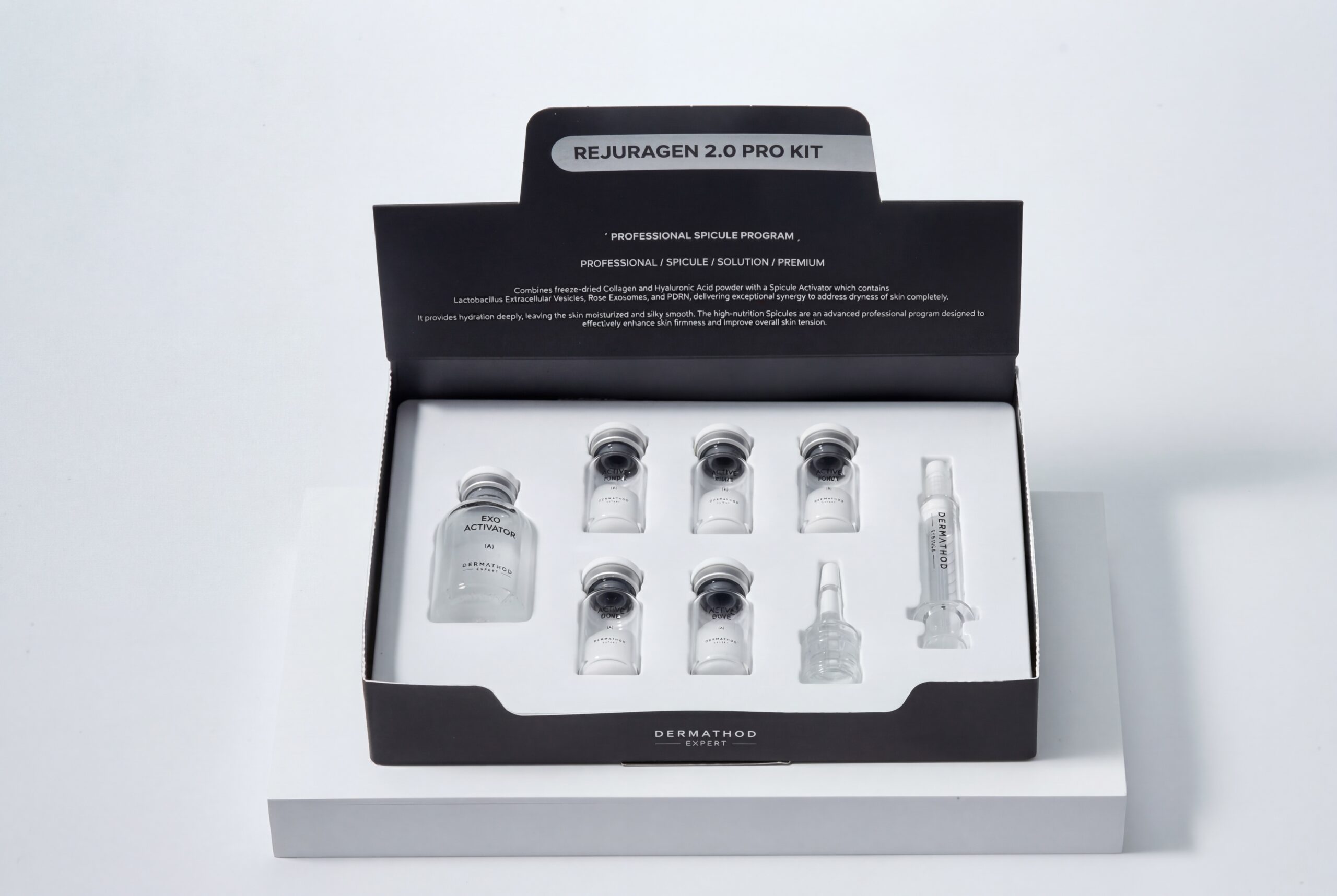 Professionelle Hautverjüngung mit Exosomen, Spicules und aktivierten Wirkstoffen Exosomen Spicule Behandlung – REJURAGEN 2.0 PRO KIT Anwendung
